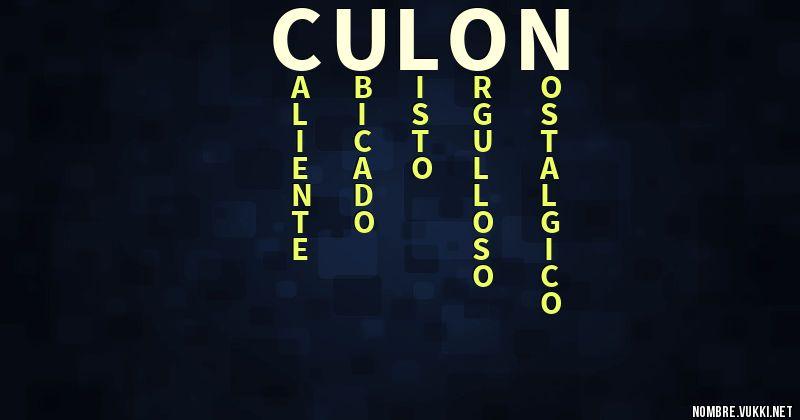 Acróstico culón