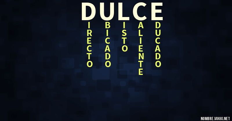 Acróstico dulce