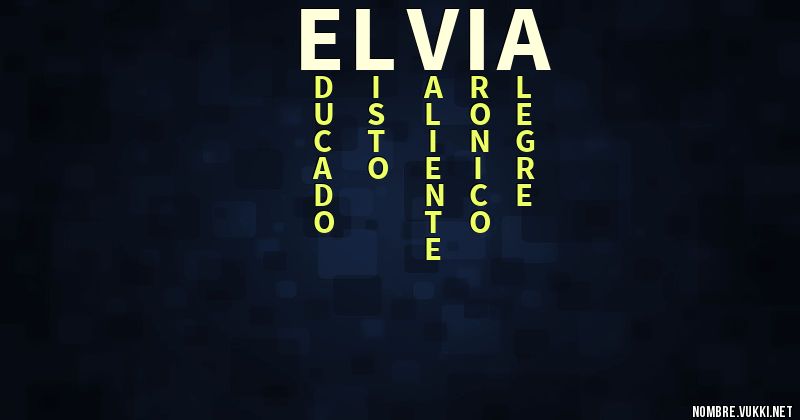 Acróstico elvia