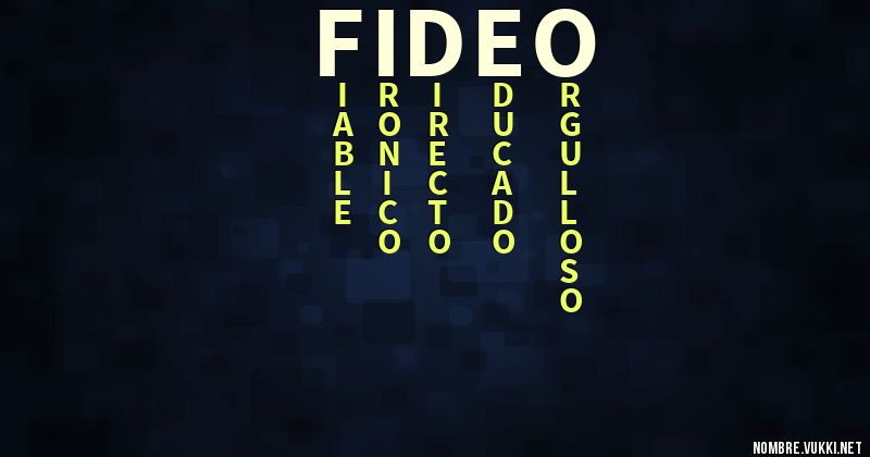 Acróstico fideo