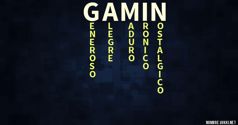 Acróstico gamín