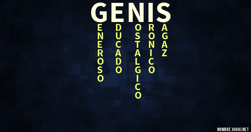 Acróstico genis