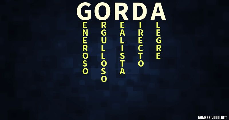 Acróstico gorda