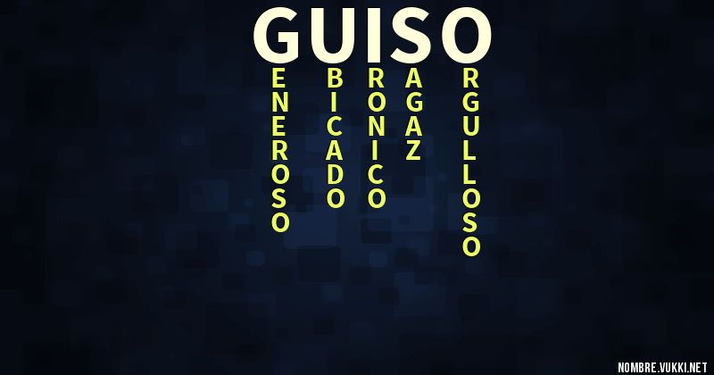 Qué significa guiso