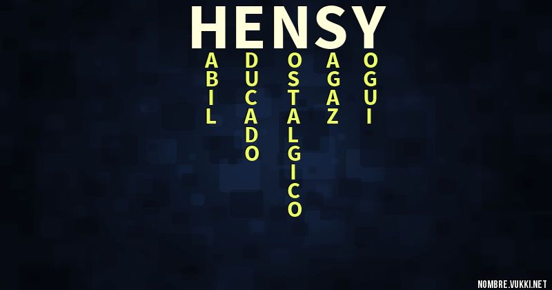 Acróstico hensy