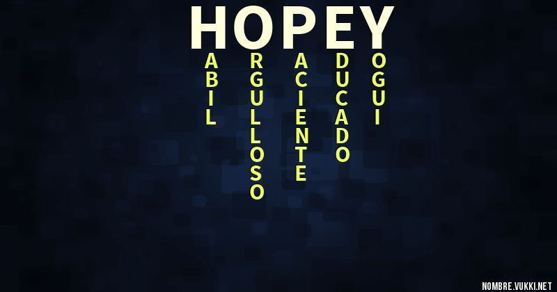 Acróstico hopey