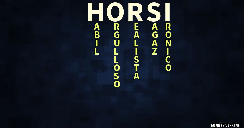 Acróstico horsi