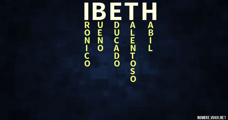 Acróstico ibeth