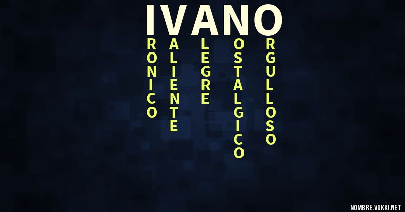 Acróstico ivano
