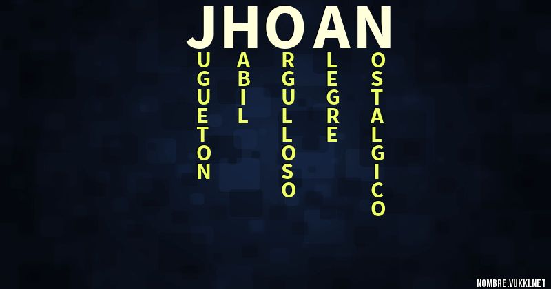 Acróstico jhoan