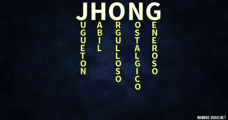 Acróstico jhong