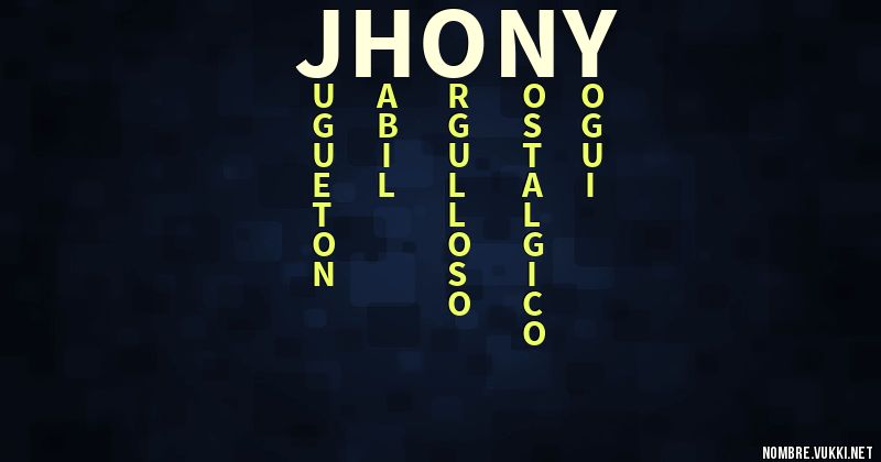 Acróstico jhony