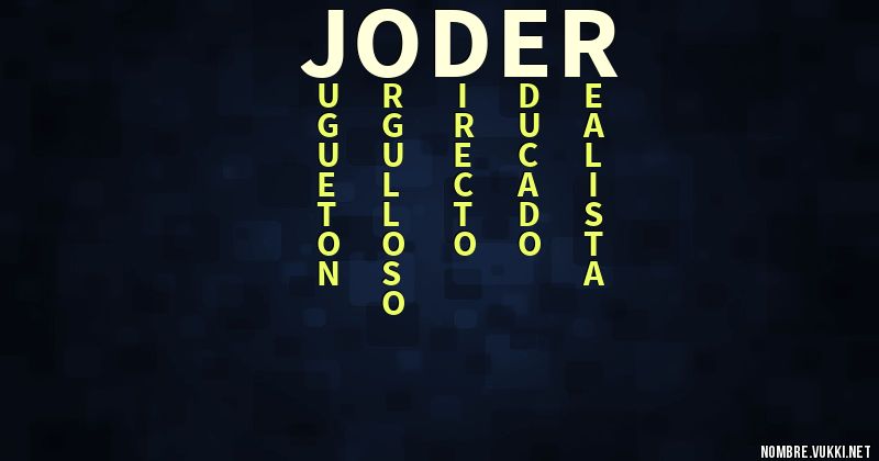 Acróstico joder