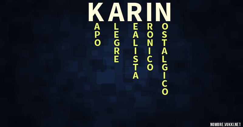 Acróstico karin