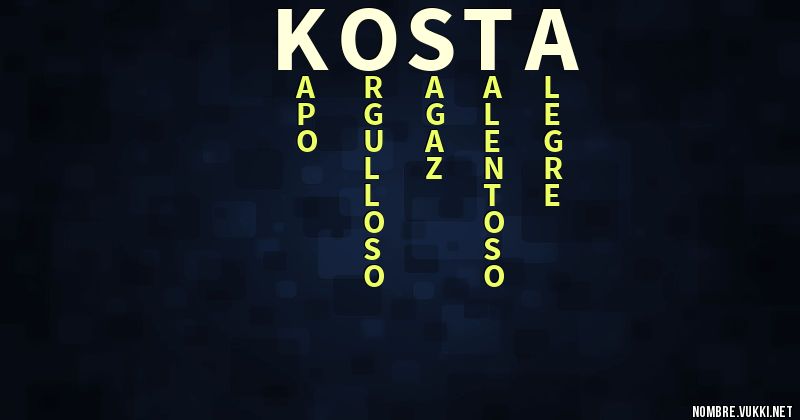 Acróstico kosta