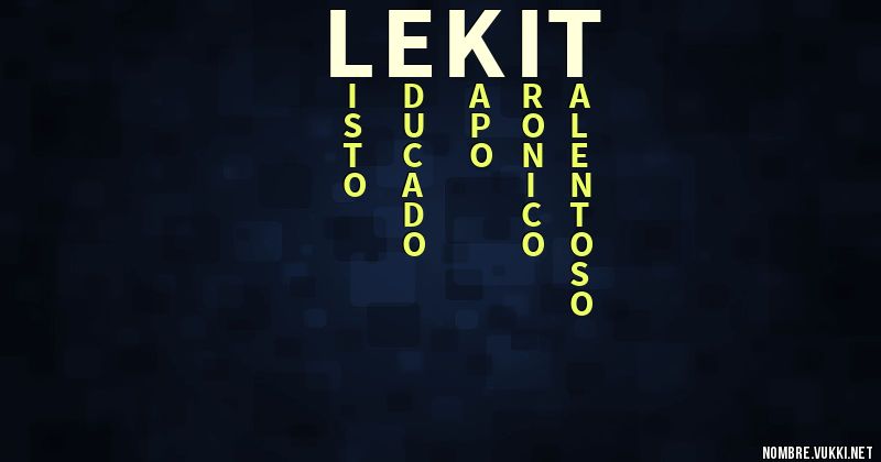 Acróstico lekit