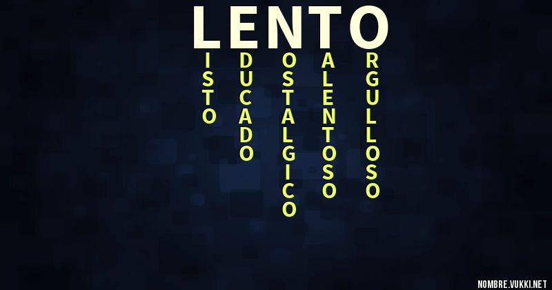 Acróstico lento