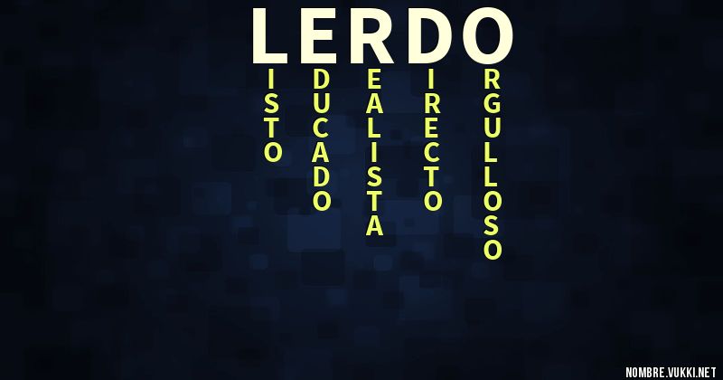 Acróstico lerdo