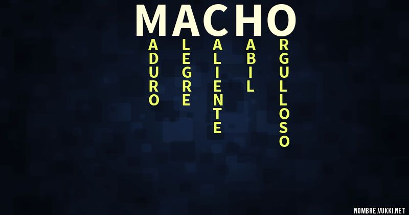 Acróstico macho