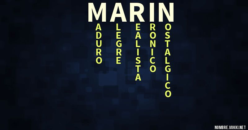 Acróstico marín
