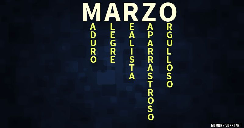 Acróstico marzo