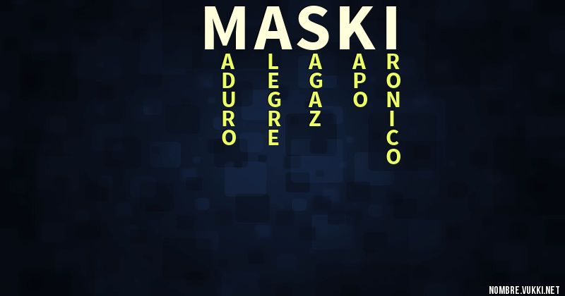 Acróstico maski