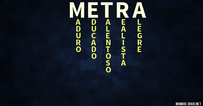 Acróstico metra