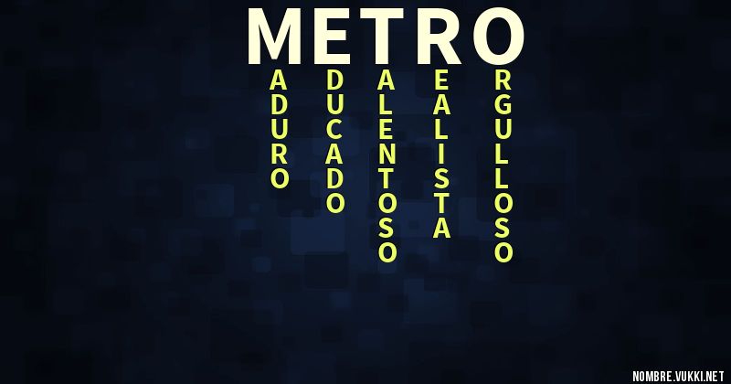 Acróstico metro