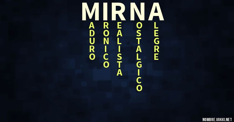 Acróstico mirna