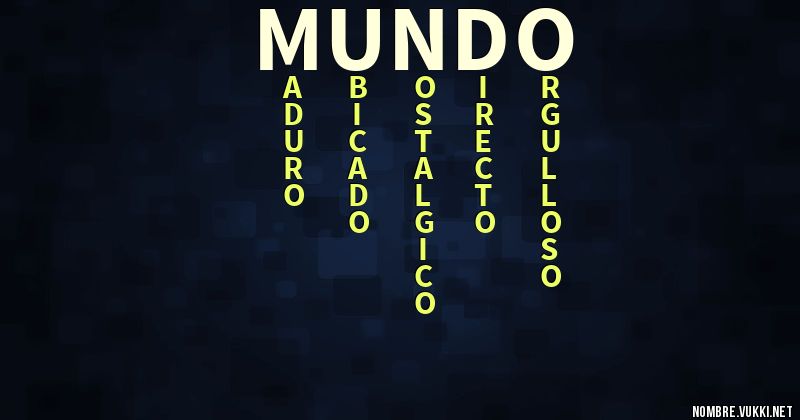 Acróstico mundo