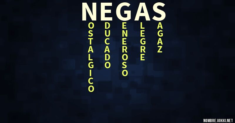 Acróstico negas