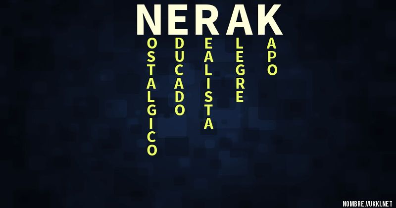 Acróstico nerak