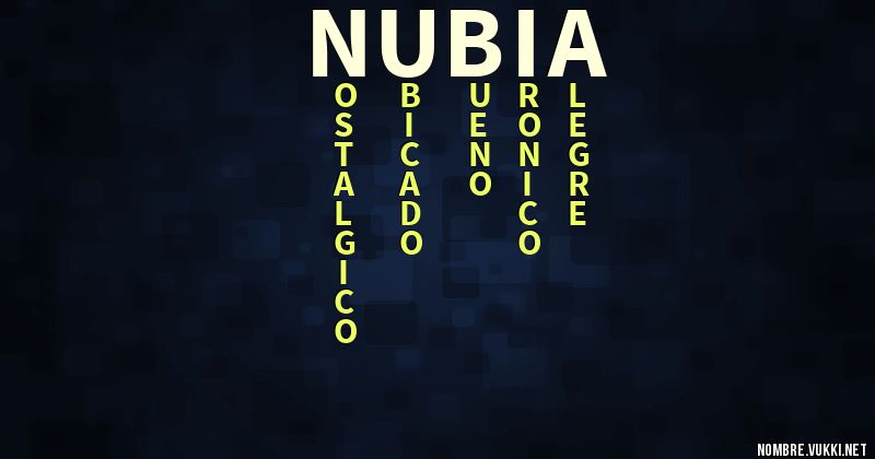 Acróstico nubia