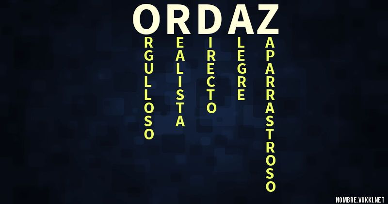 Acróstico ordaz