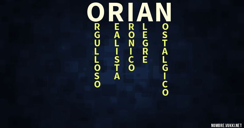 Acróstico orian