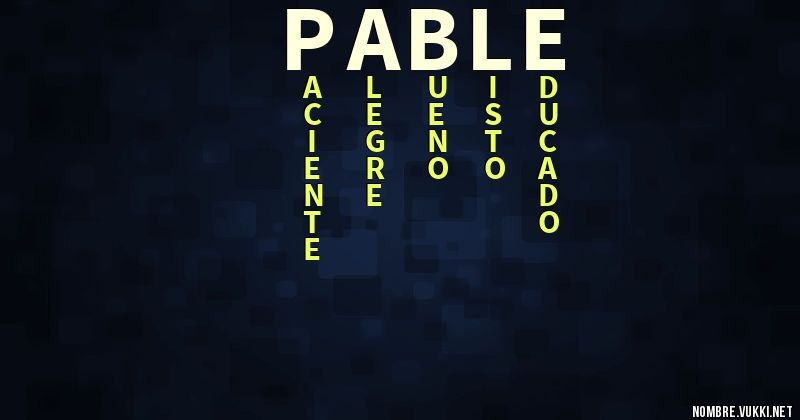 Acróstico pable