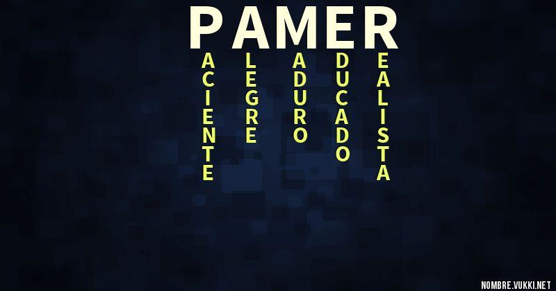 Acróstico pamer