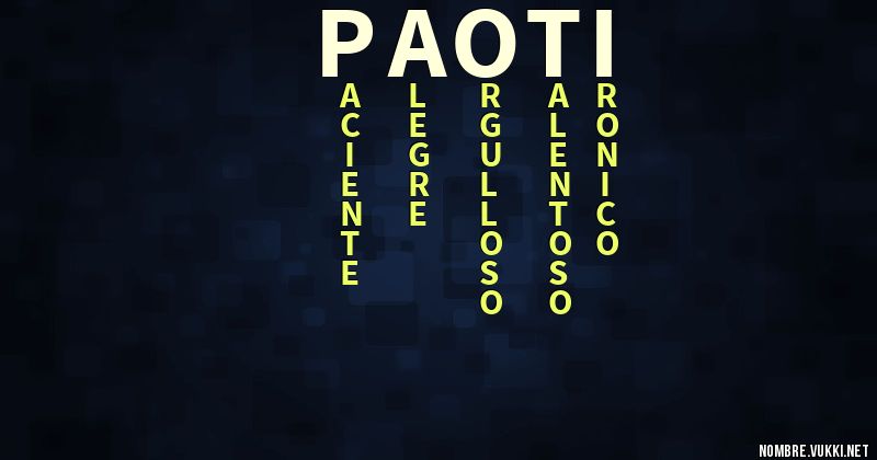 Acróstico paoti