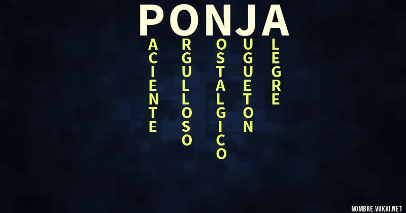 Acróstico ponja