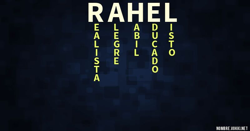 Acróstico rahel