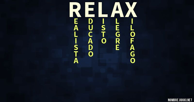 Acróstico relax