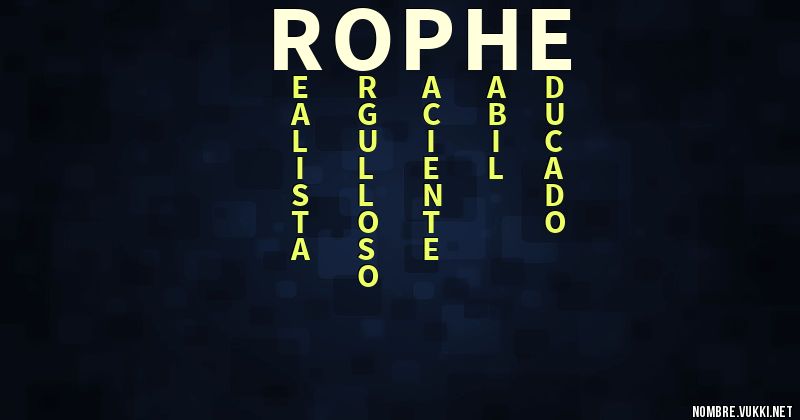 Acróstico rophe