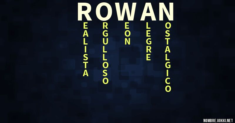 Acróstico rowan