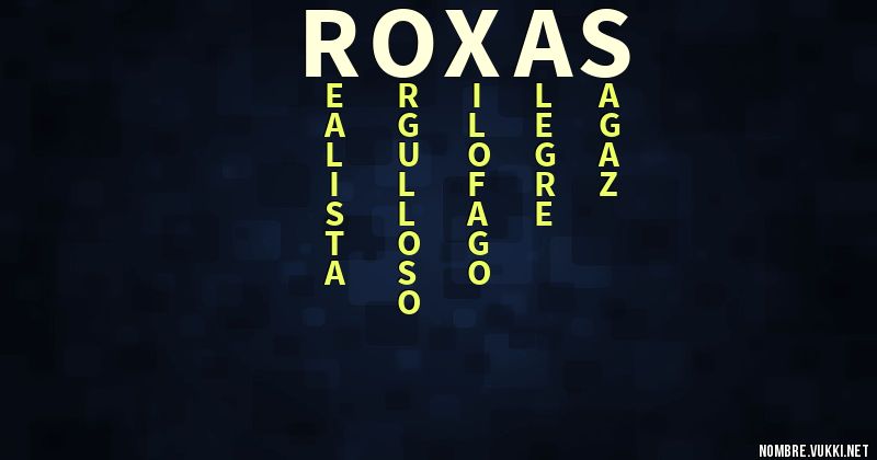 Acróstico roxas