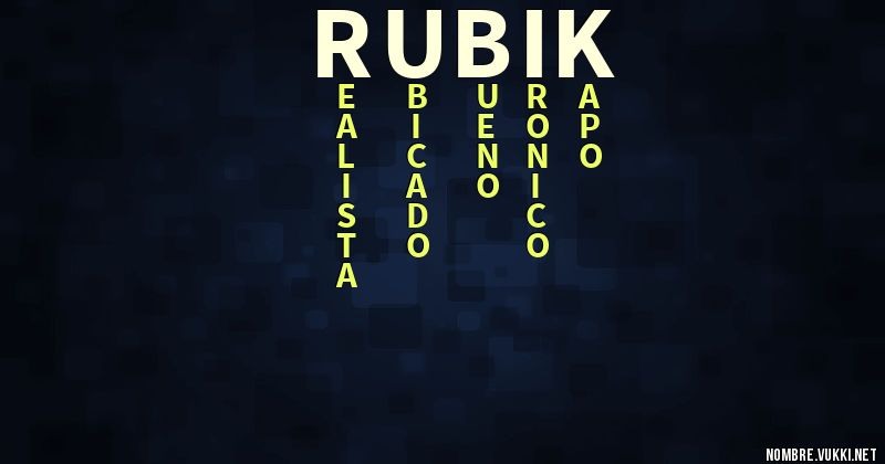 Acróstico rubik
