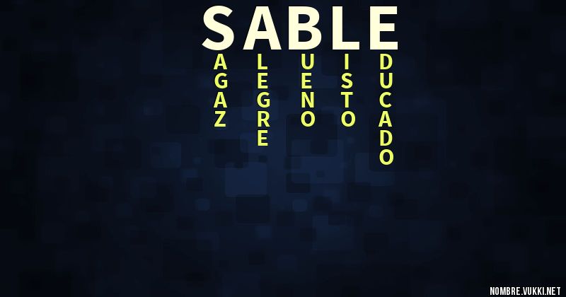 Acróstico sable