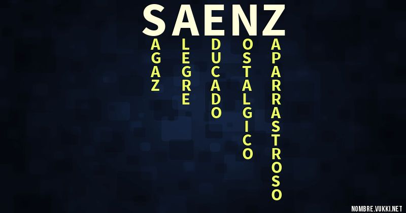 Acróstico saenz