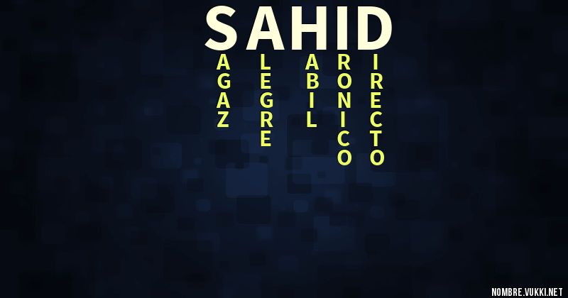 Acróstico sahid