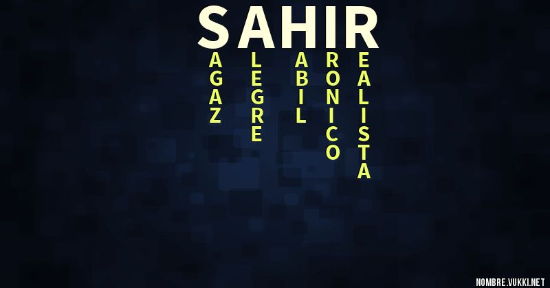 Acróstico sahir