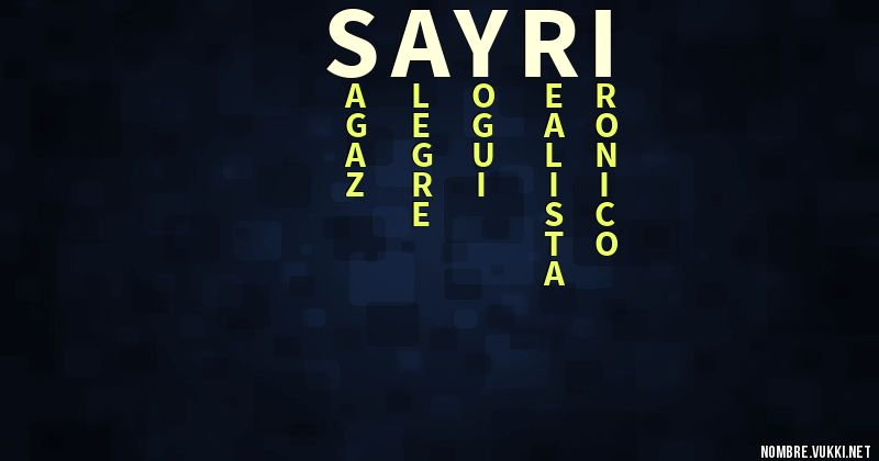 Acróstico sayri